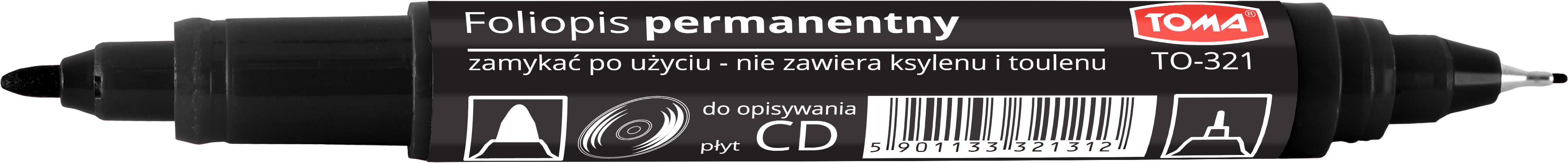 Pisak do CD Toma TO-321 czarny